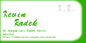 kevin radek business card